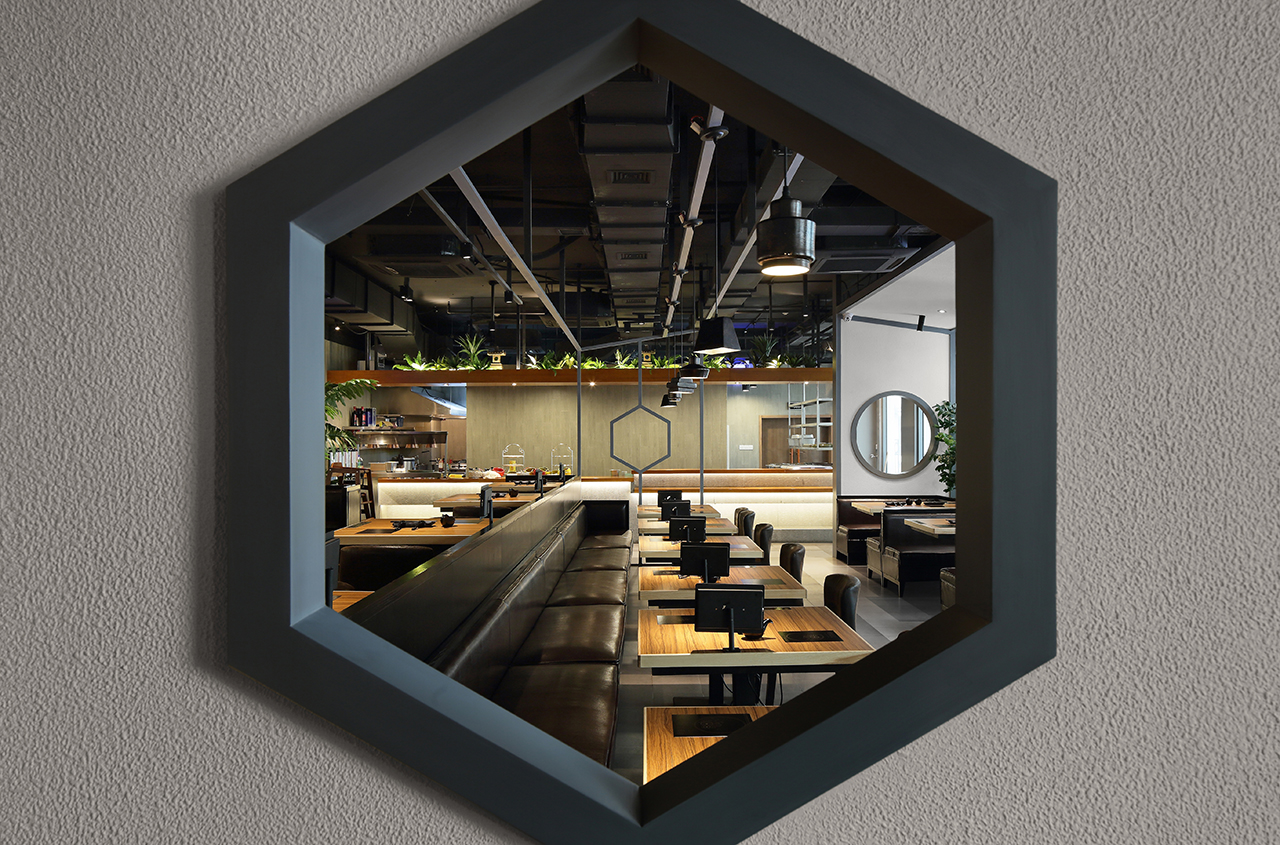 火锅店店面空间设计布局图,火锅店店面空间设计实景图