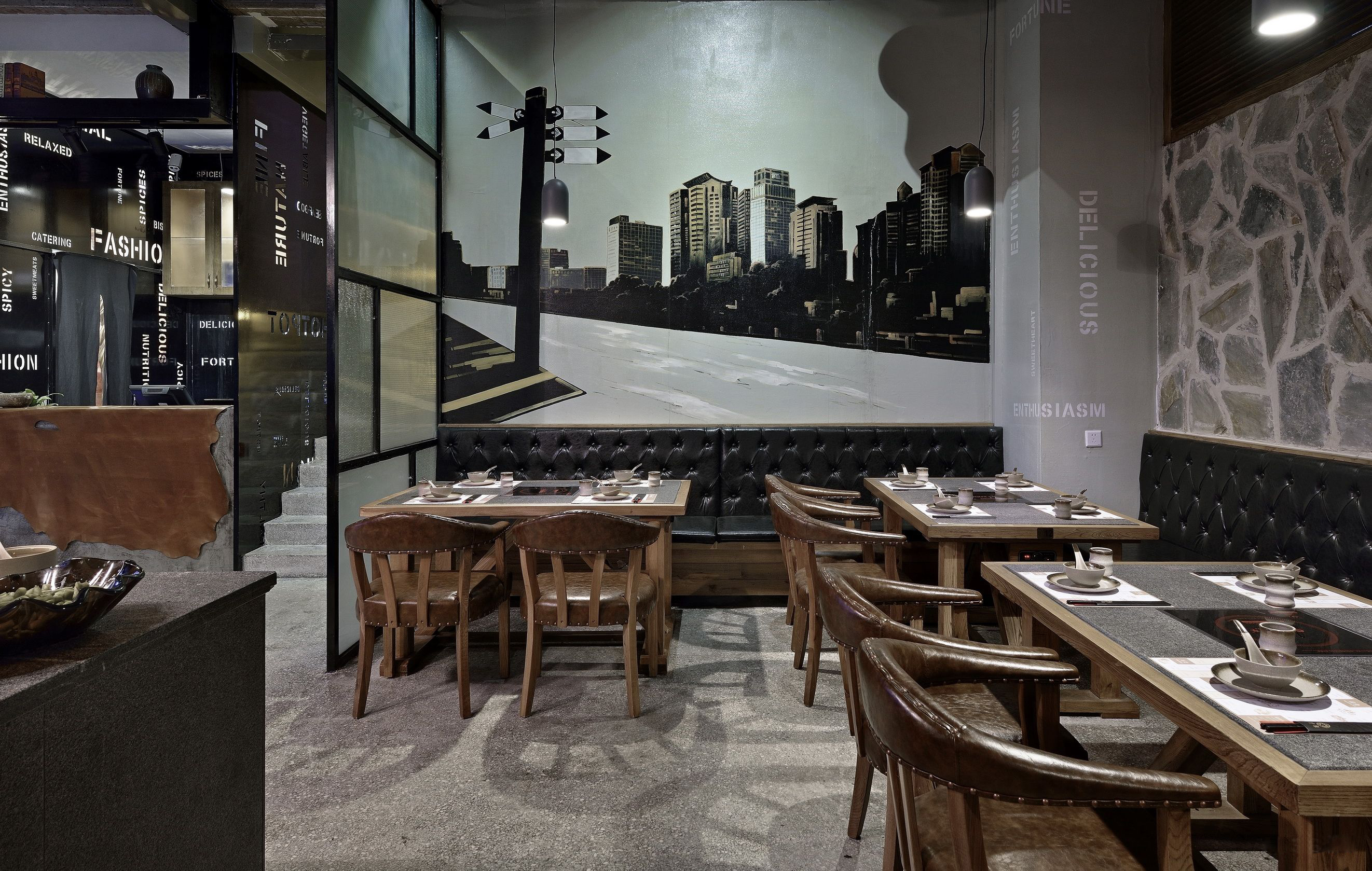  火锅店店面装饰实景图,火锅店店面装饰图片