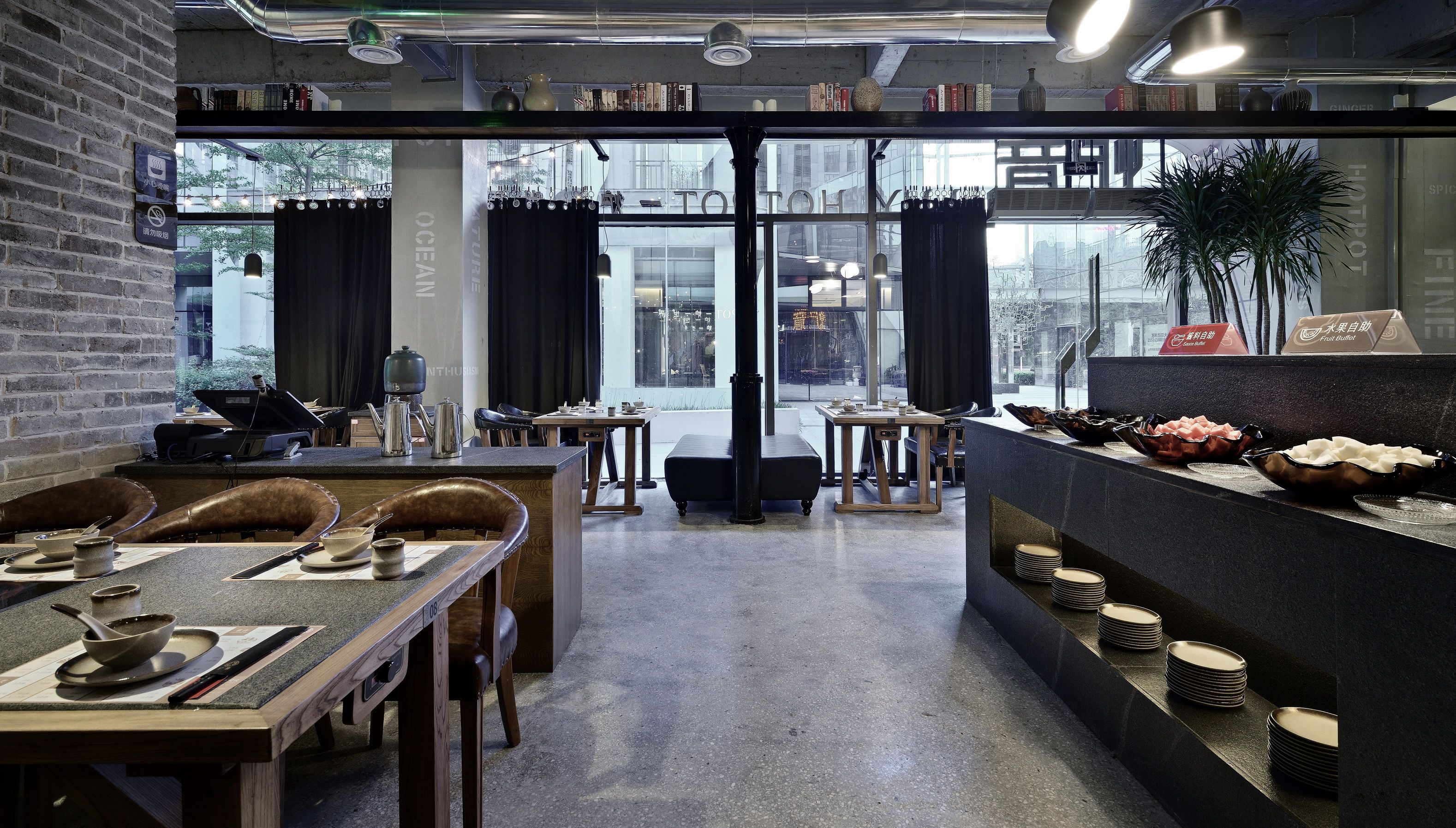 火锅店店面装饰布局图, 火锅店店面装饰实景图