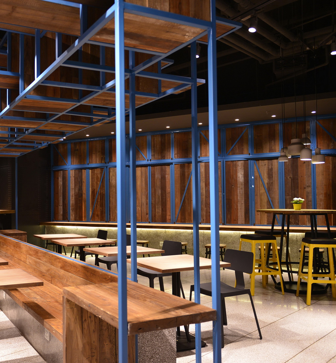 简约快餐店设计布局图,简约快餐店装饰效果图