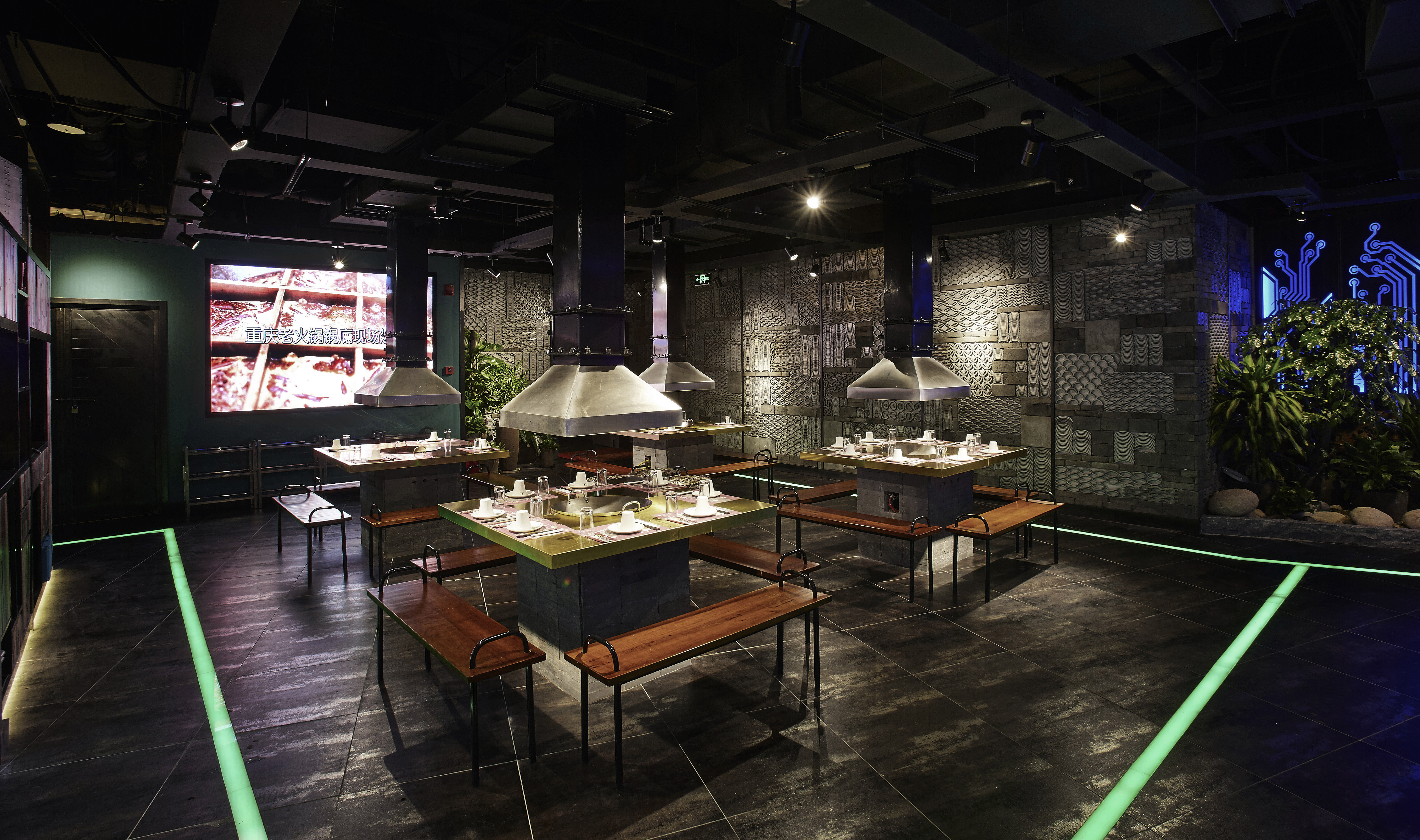 重庆火锅店装修设计实景图,重庆火锅店装修设计图片