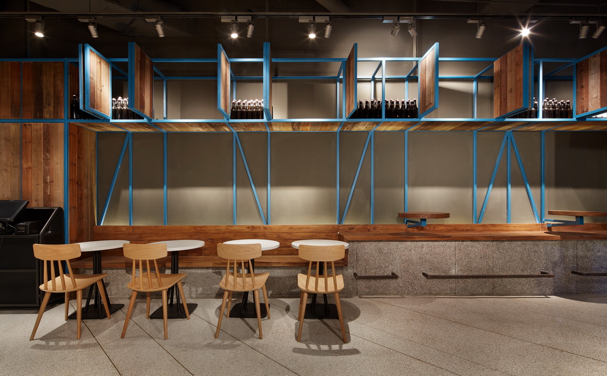 简约快餐店空间设计布局图,简约快餐店设计效果图