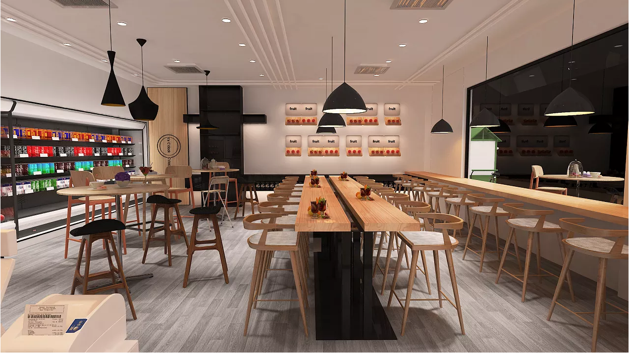 水果店空间设计效果图,水果店空间设计