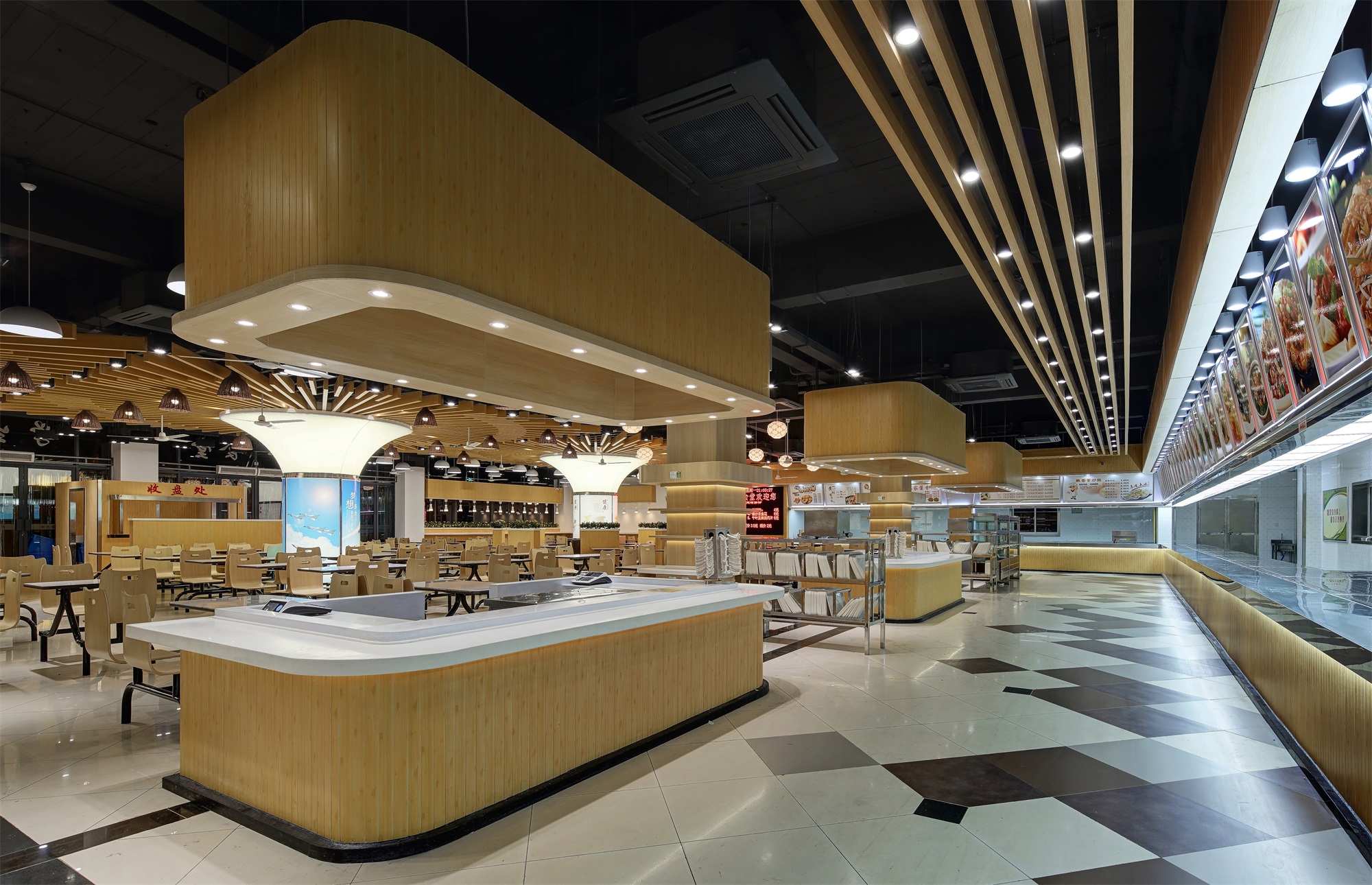 快餐店装修设计布局图,快餐店空间设计效果图