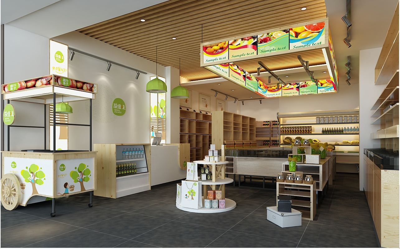 干果店装修设计案例图,干果店装修设计案例