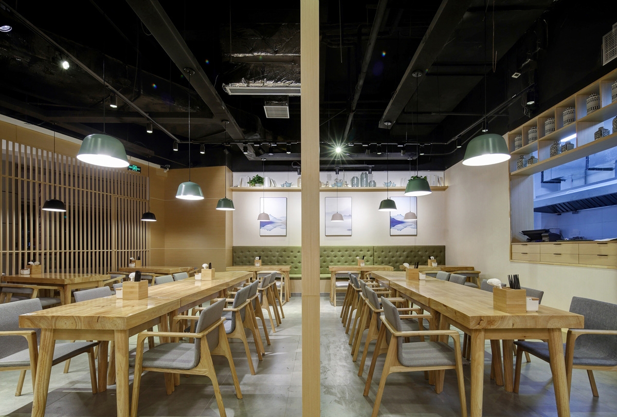 日式快餐店装饰效果图,日式快餐店装饰案例