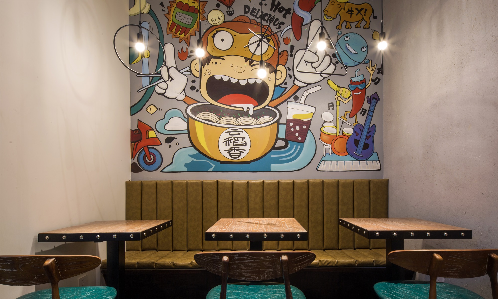 面馆设计图,面馆设计实景图