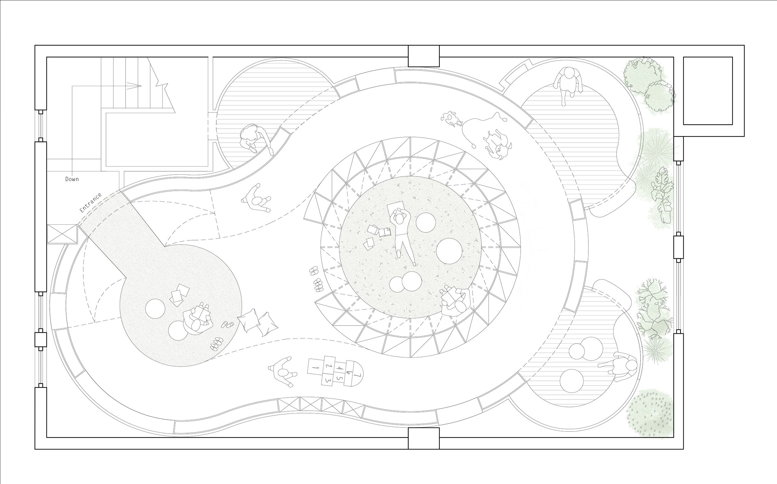 中型培训中心装修设计平面图,培训中心装修设计平面图