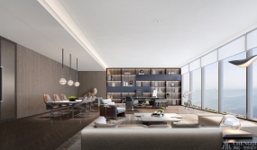 大气总经理办公室装饰设计效果图,总经理办公室设计效果图