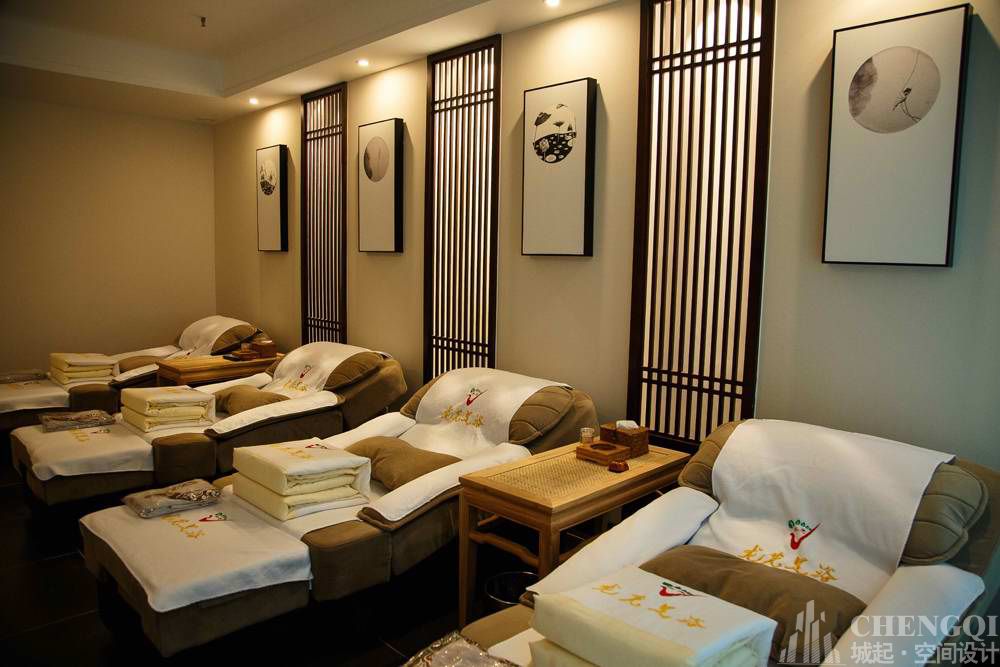 足浴馆设计效果图,足浴馆装修设计图片