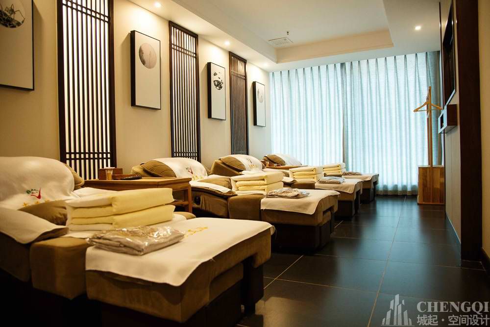 足浴馆装饰效果图,足浴馆设计图片