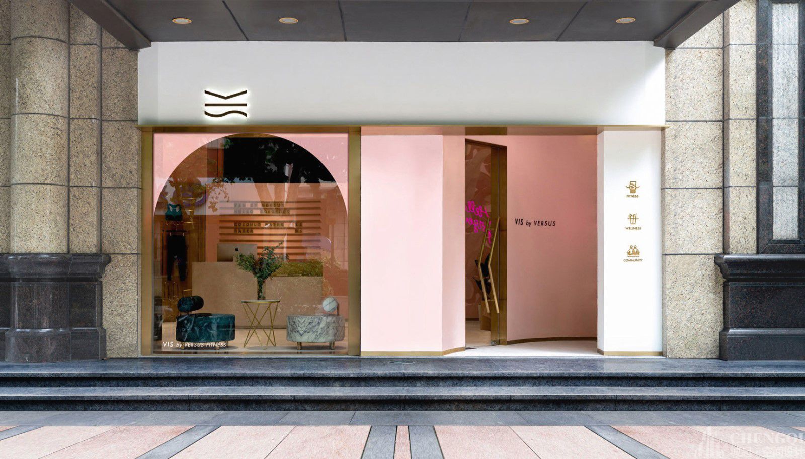 瑜伽养生馆装修设计布局图,瑜伽馆装修图片