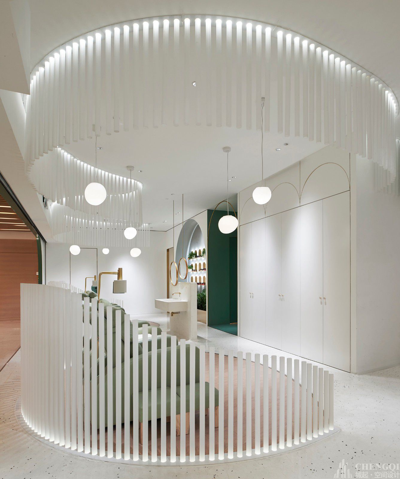 美甲美睫店空间设计布局图,美甲美睫店空间设计效果图