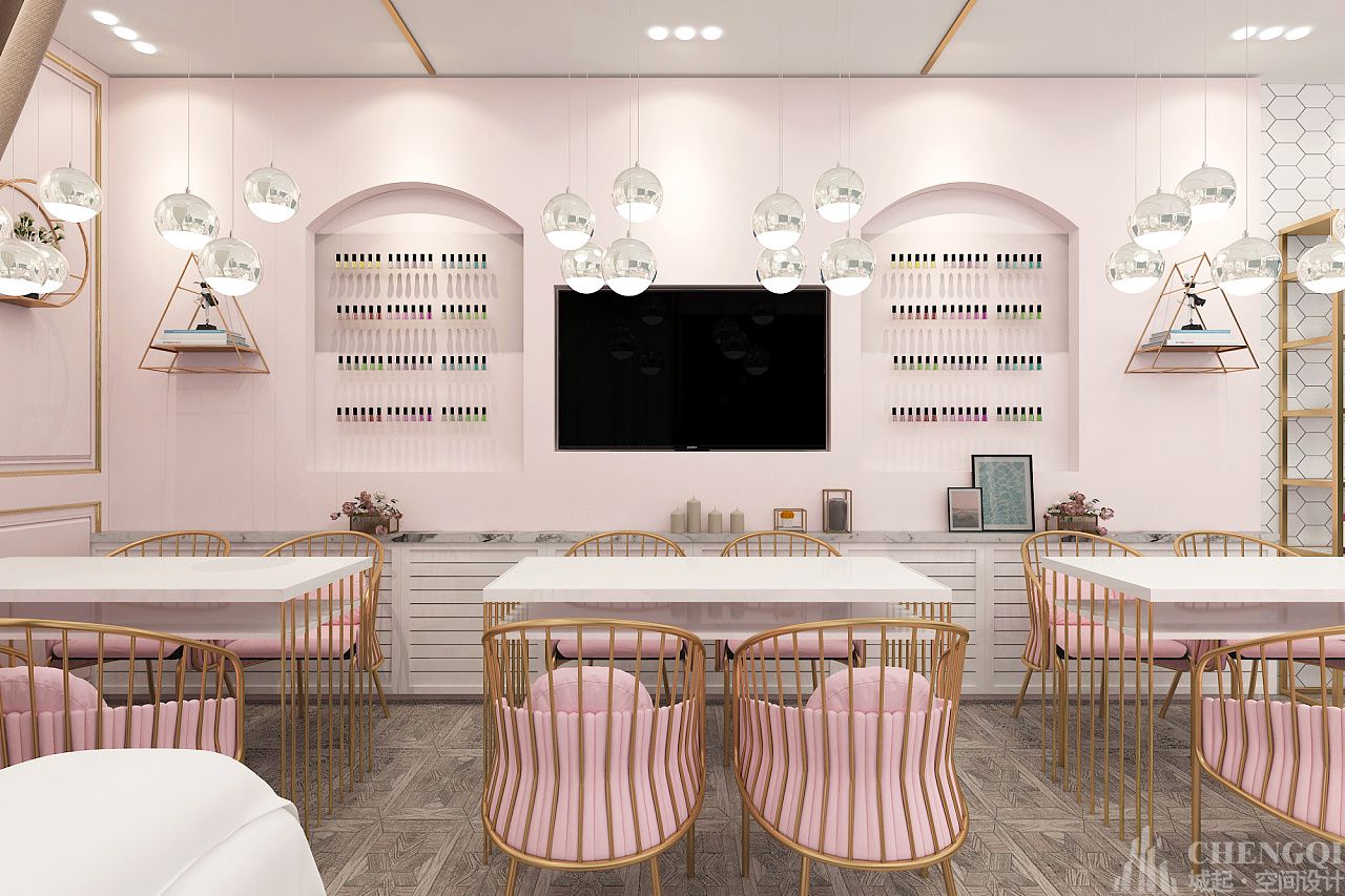 美甲美睫店装饰图片,美甲美睫店装饰实景图