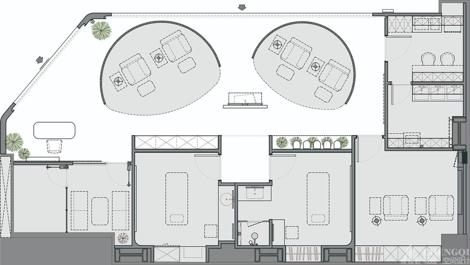 美甲美睫店空间设计平面图,美甲美睫店装饰平面图