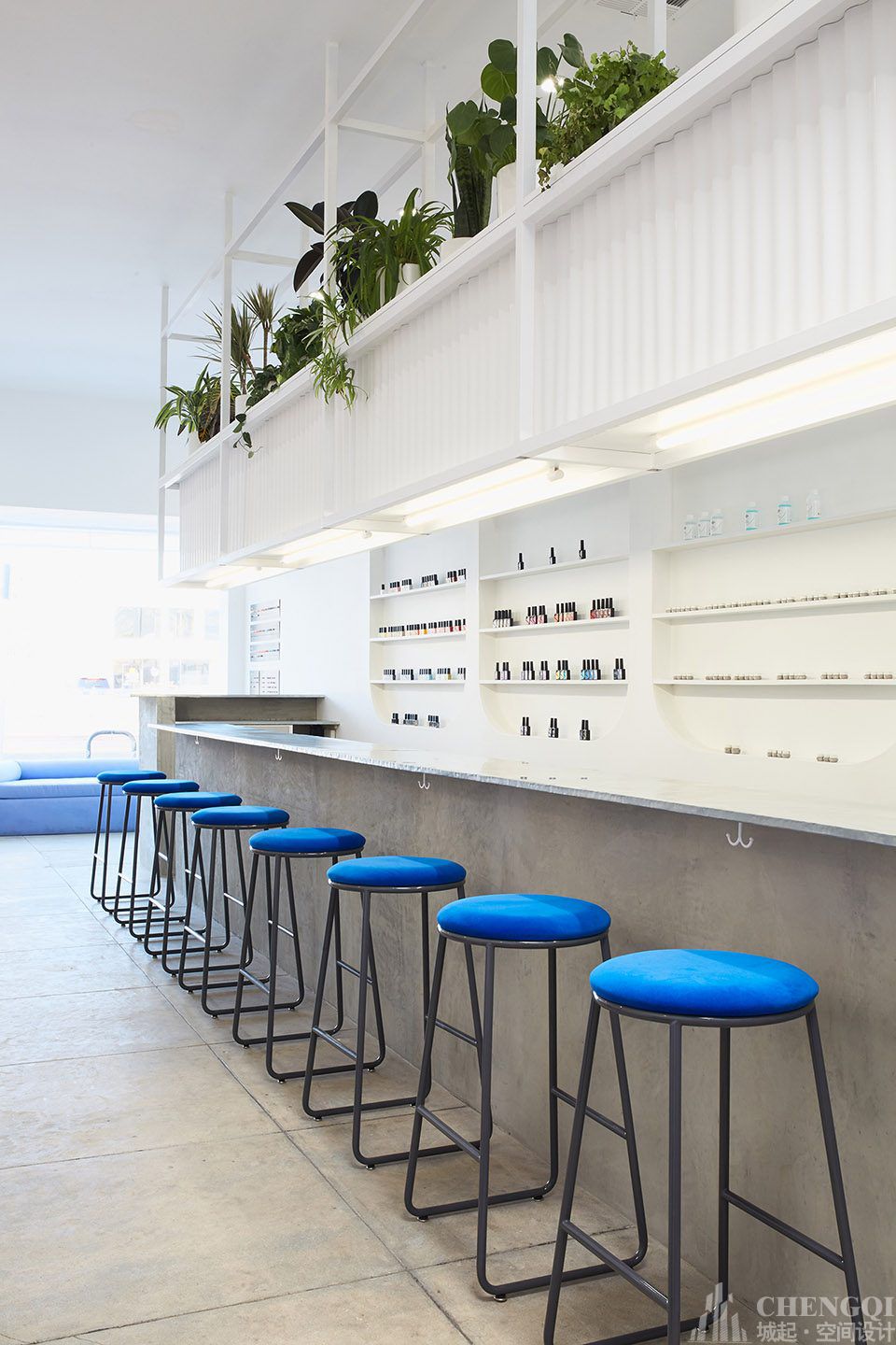 美甲店设计布局图,美甲店设计效果图