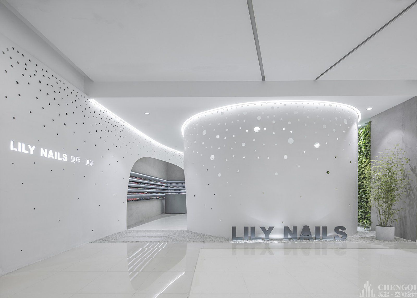 美甲店装修设计平面图,美甲店装修设计实景图