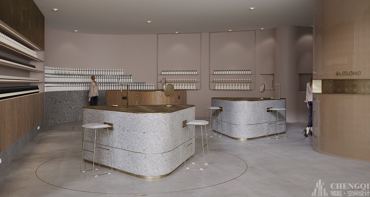 护肤品店设计布局图,护肤品店装修设计图片