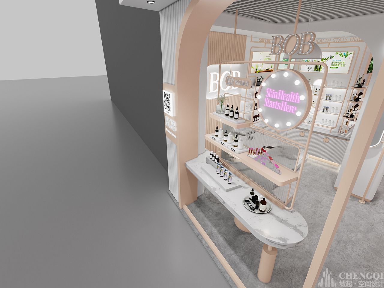 化妆品店空间设计图片,化妆品店空间设计案例图