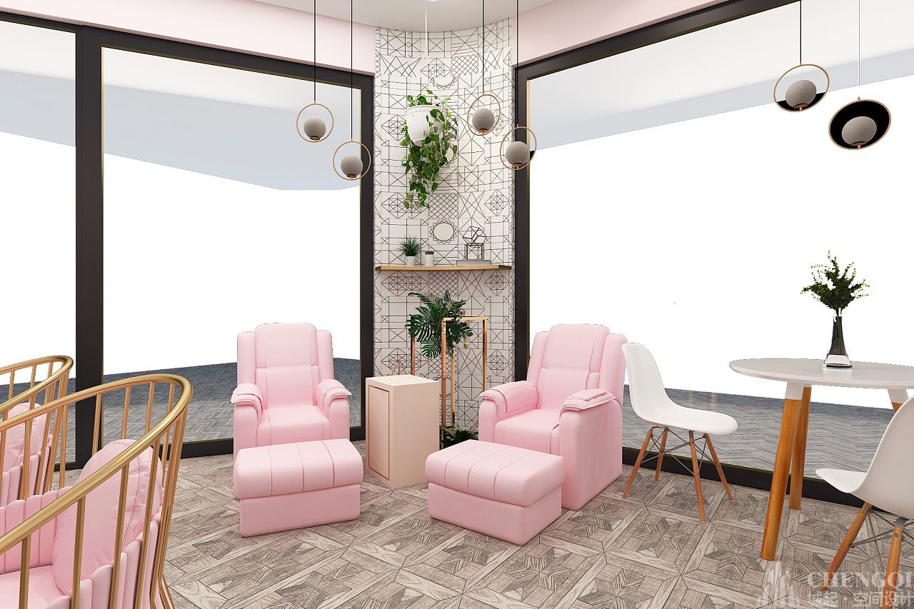 美甲美睫店空间设计效果图,美甲美睫店装饰图片