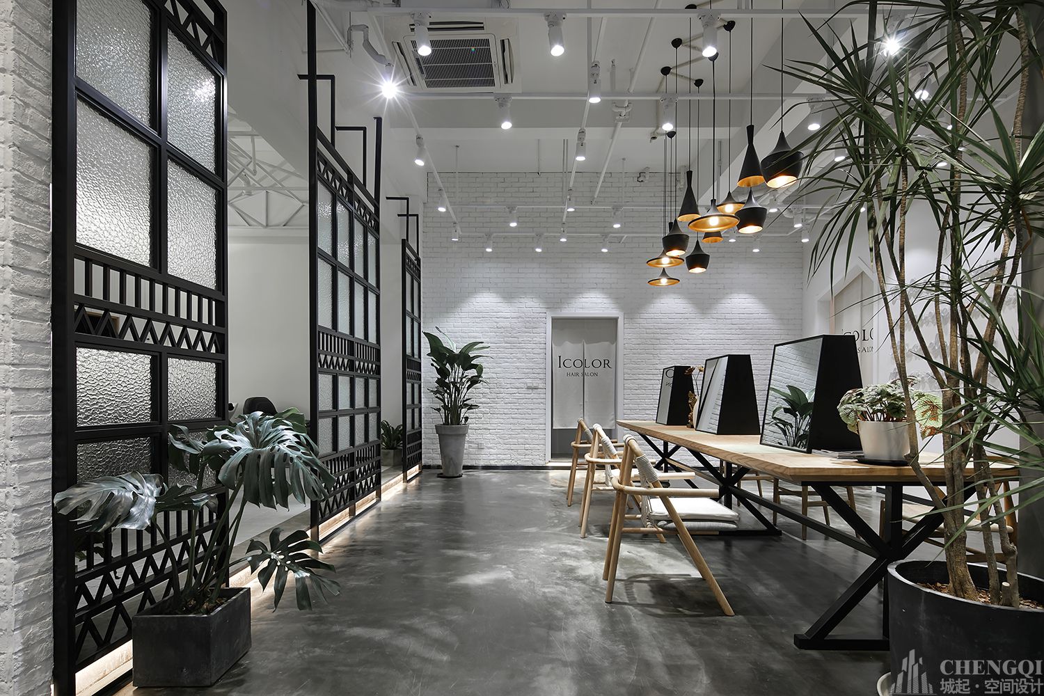 理发店空间设计案例图,理发店空间设计图片