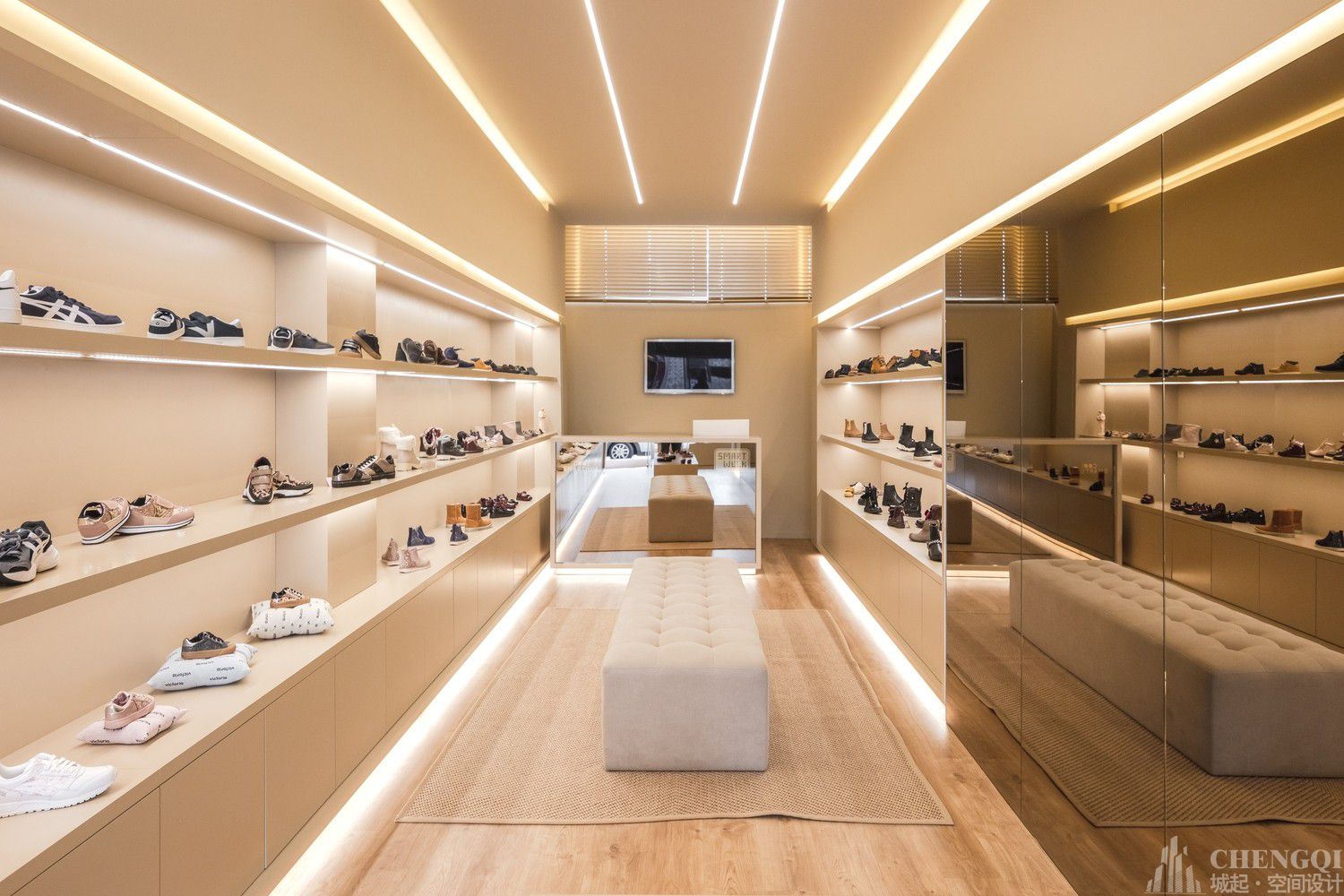 鞋店装饰设计效果图,鞋店装饰布局图