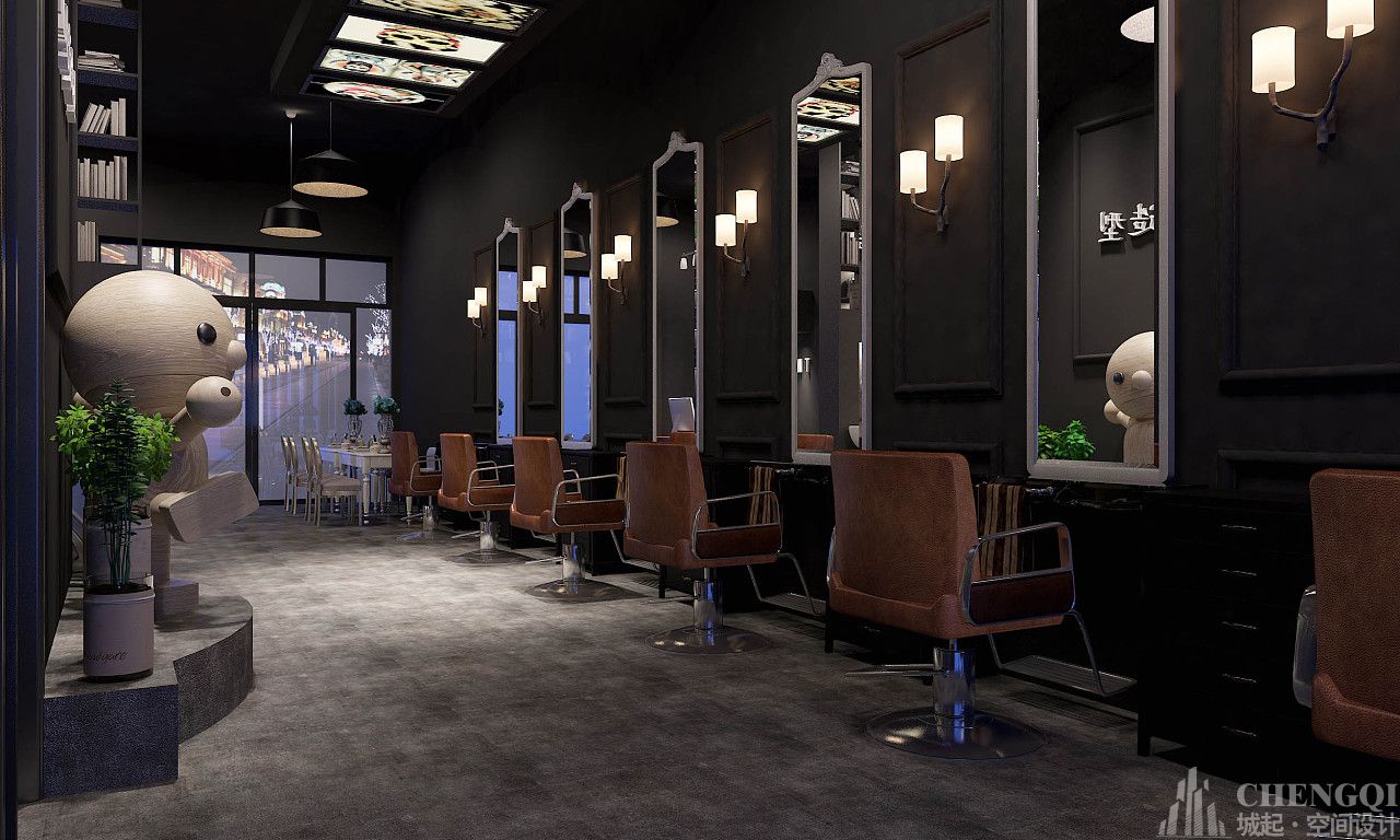 美发店装饰设计案例图,美发店装饰设计图片