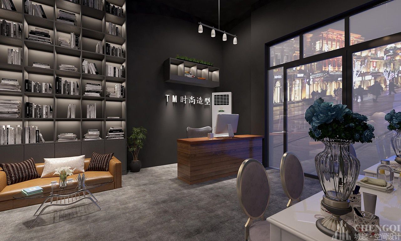 美发店装饰设计布局图,美发店装饰设计实景图