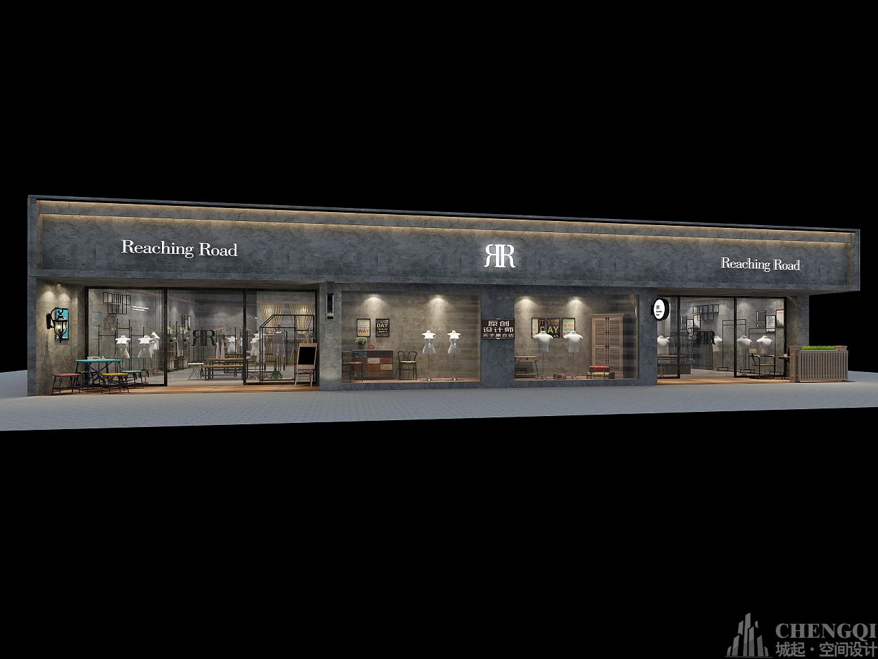 服装专卖店空间装饰平面图,服装专卖店空间装饰实景图