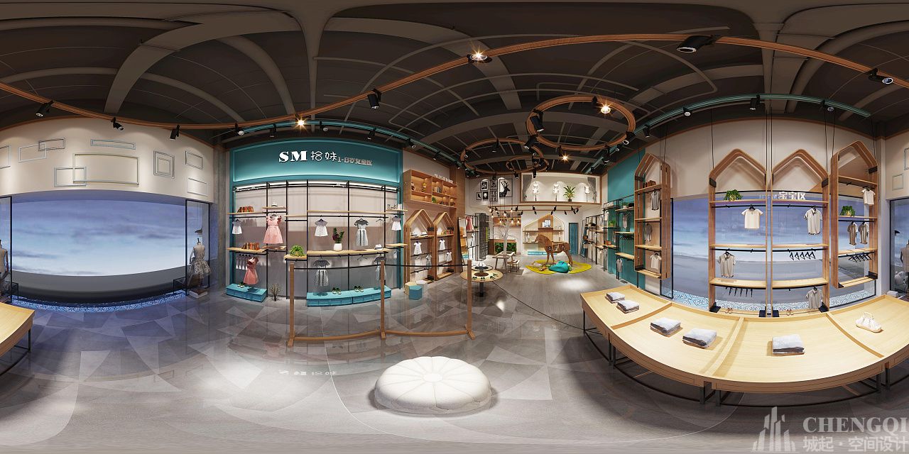 宝宝衣服店装修效果图,宝宝衣服店设计实景图