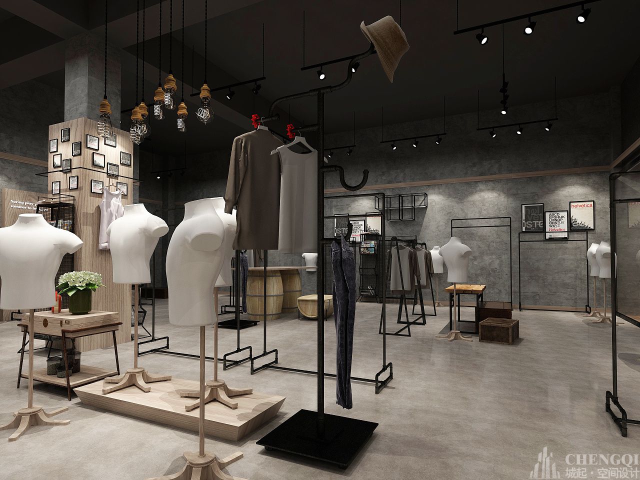 服装专卖店空间装饰实景图,服装专卖店空间装饰图片