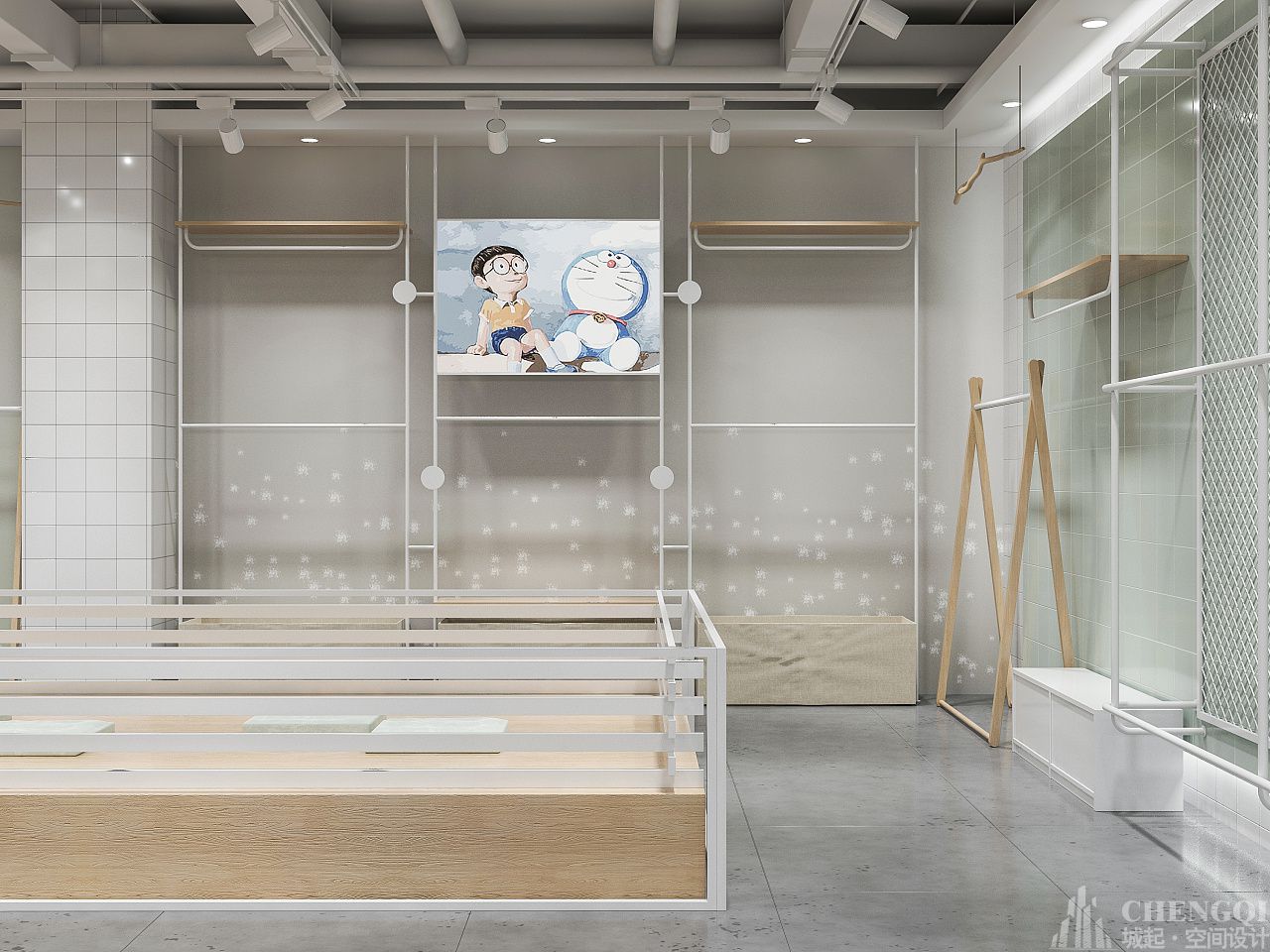 宝宝衣服店设计效果图,宝宝衣服店装修设计实景图