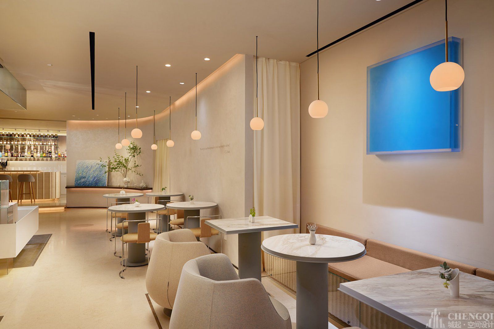 甜品店空间设计布局图,甜品店空间设计实景图