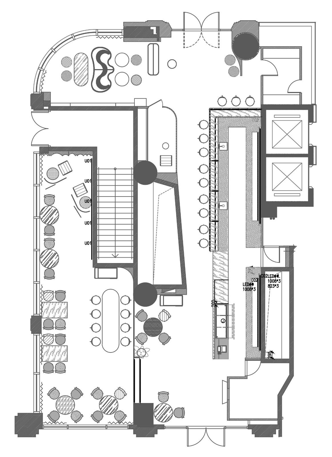 甜品店装饰效果图,甜品店设计布局平面图