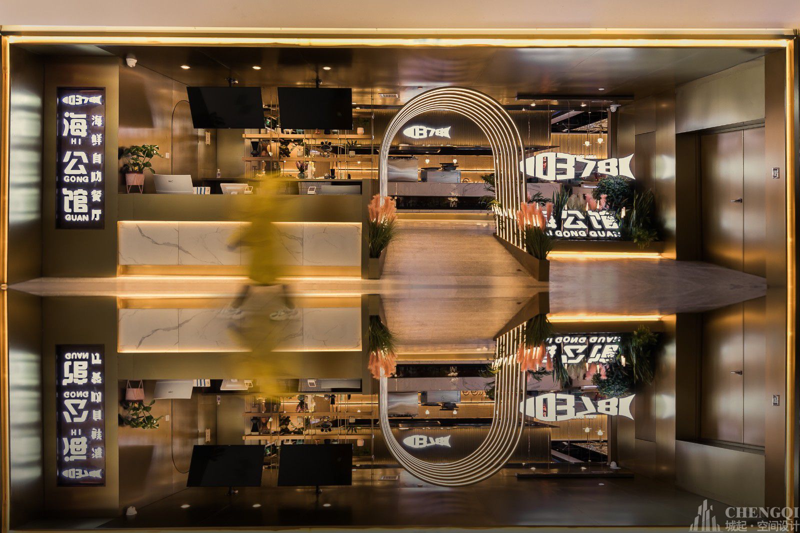 自助餐厅装修布局图,自助餐厅装修效果图