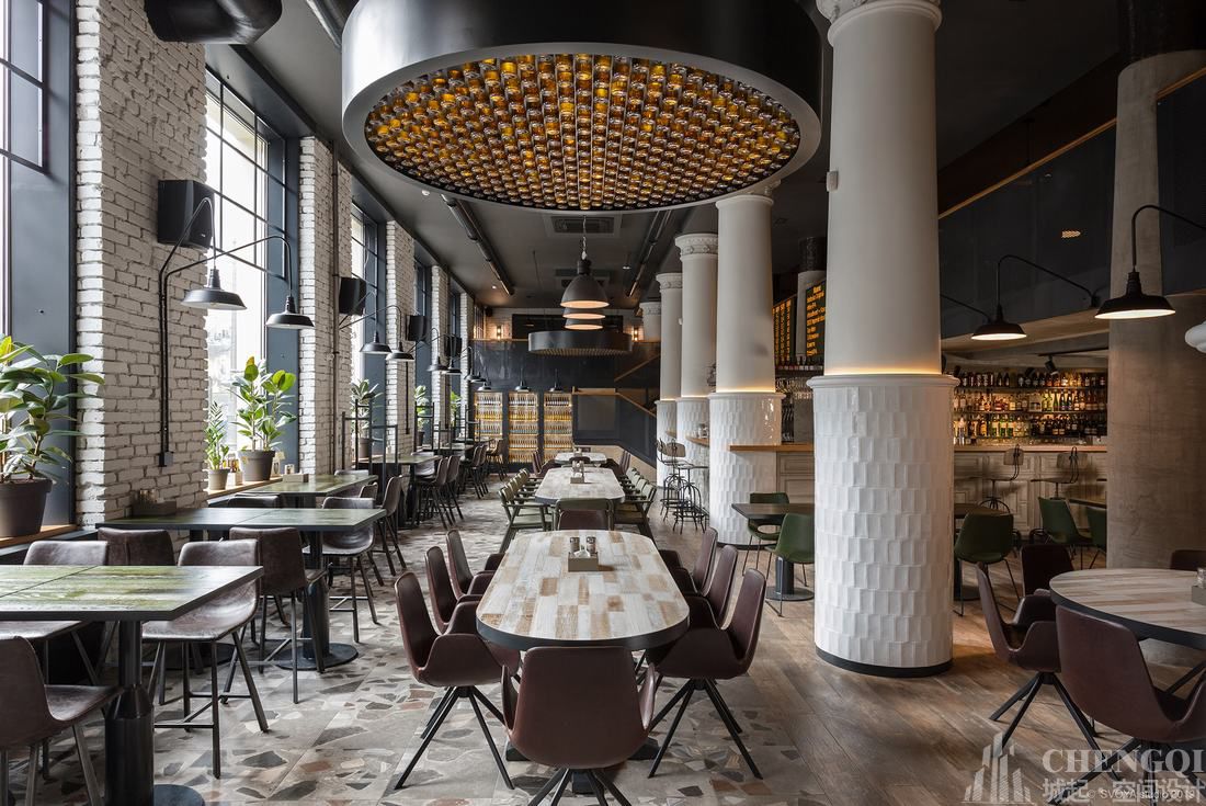 西餐厅设计布局图,西餐厅设计案例图