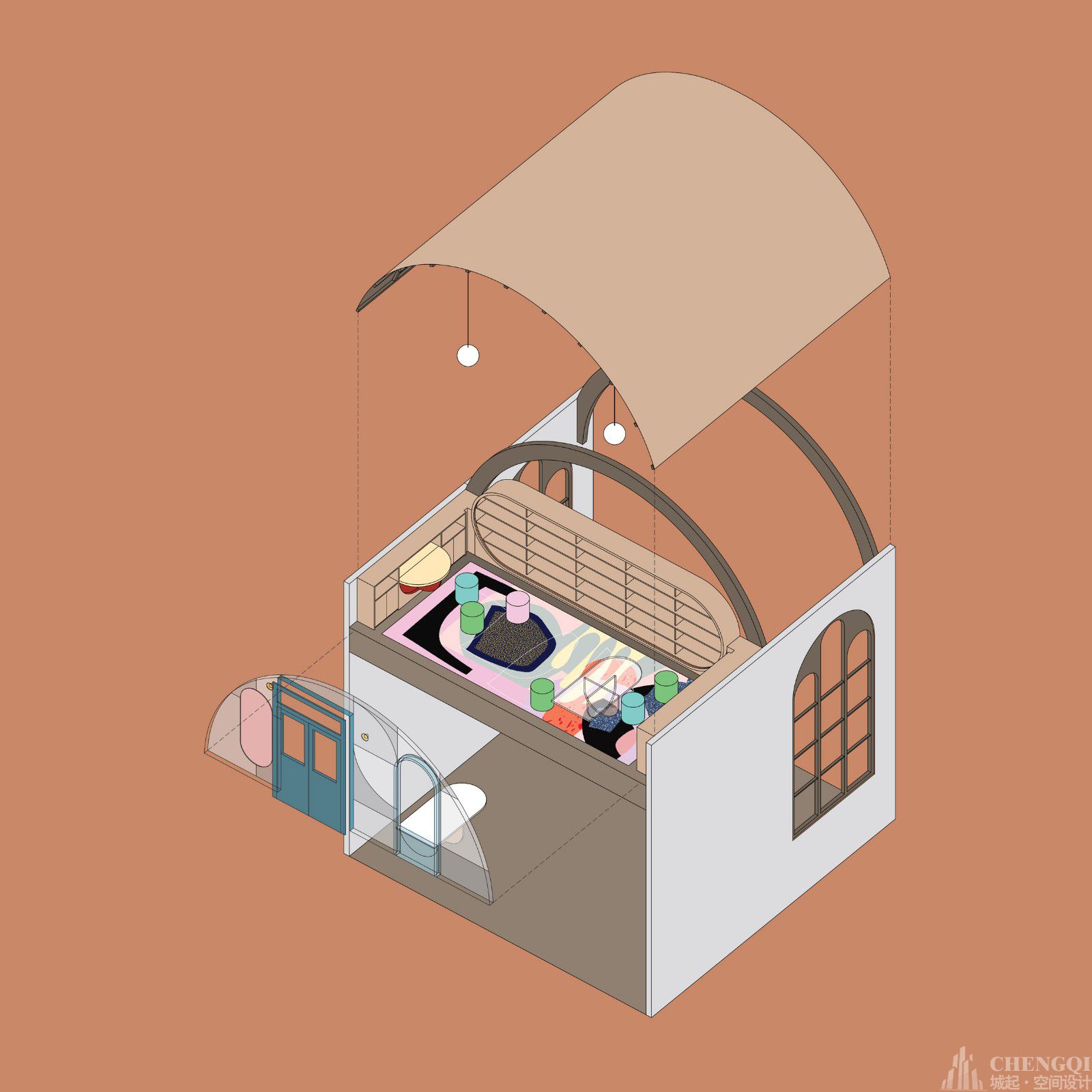 图书馆装饰实景图,图书馆装饰效果图