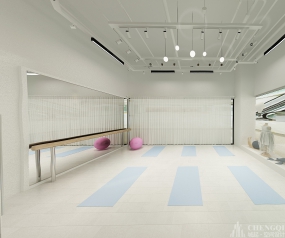 舞蹈房设计效果图,舞蹈房装修设计案例图