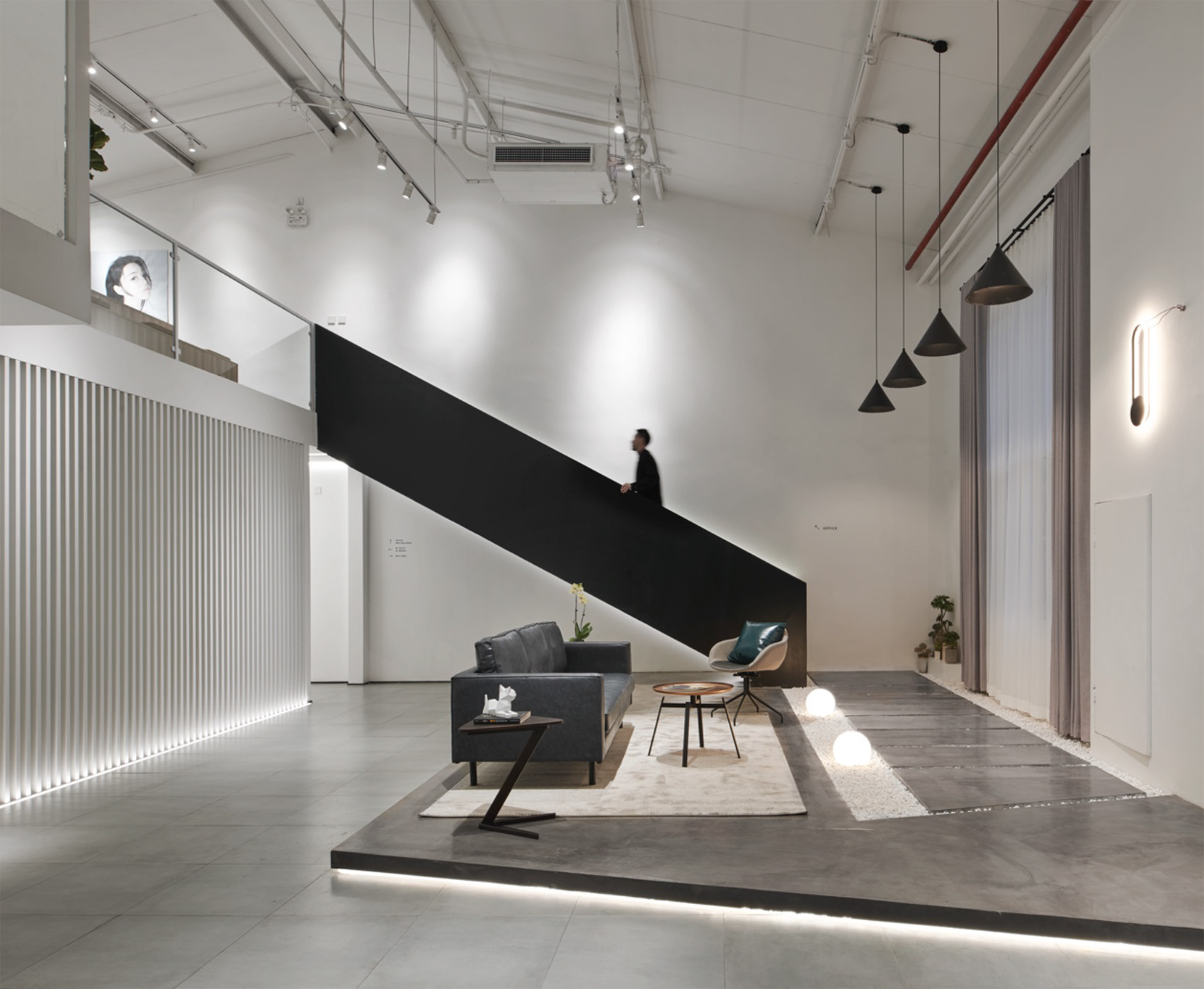 工业风等候区装修设计效果图欣赏,工业风办公室等候区设计图