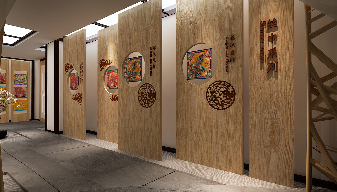 现代简约风展厅装饰效果图,现代简约风展厅效果图