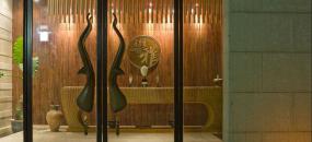 足浴店室内壁炉装修效果图片