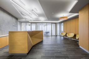 办公室一室一厅前台工装装修效果图