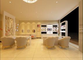 最新美甲店室内设计效果图2018图片