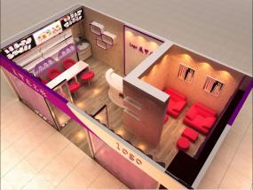 美甲店吊顶设计装修效果图片