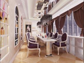 商场美甲店室内壁纸装修图片大全