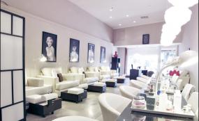 美甲店室内单人沙发装修效果图片