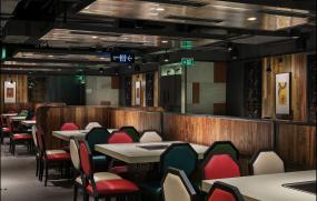 火锅店背景墙设计装修效果图中式