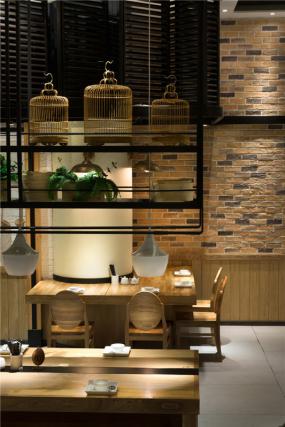最新湘菜饭店室内背景墙设计装修效果图图片