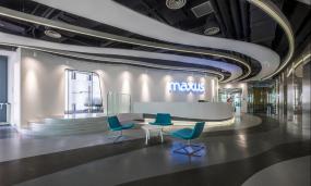 时尚大气简约风公司前台装修效果图