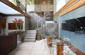 简约设计风格公司前台装修效果图2018